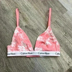 Calvin Klein bralette pink/white pattern